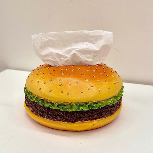 Hamburger Tissue Box Creative American Retro Living Room Tissue Box Home Fun Decoration Ornaments Napkin Holder