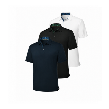 AuraFiber™ 3-Pack Breathable Polo Shirts