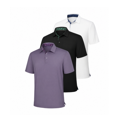 AuraFiber™ 3-Pack Breathable Polo Shirts